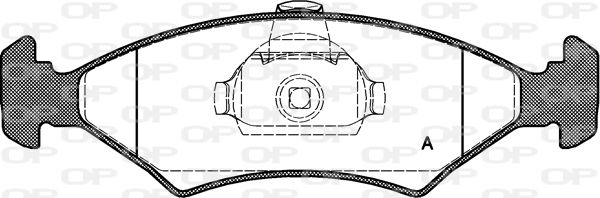 OPEN PARTS Комплект тормозных колодок, дисковый тормоз BPA0119.10